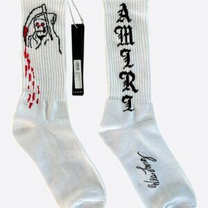 Amiri Wes Lang White & Black Blood Reaper Socks